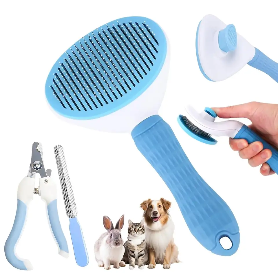 Self-Cleaning Slicker Brush